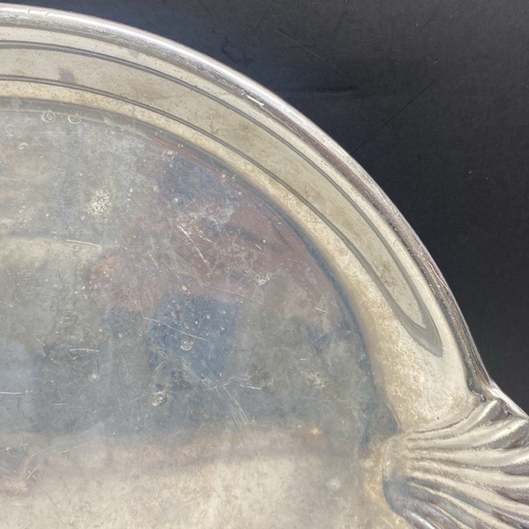 RWP The Wilton Co Armetale Shell Handled Tray Platter - Picture 7 of 15